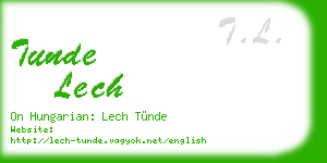 tunde lech business card